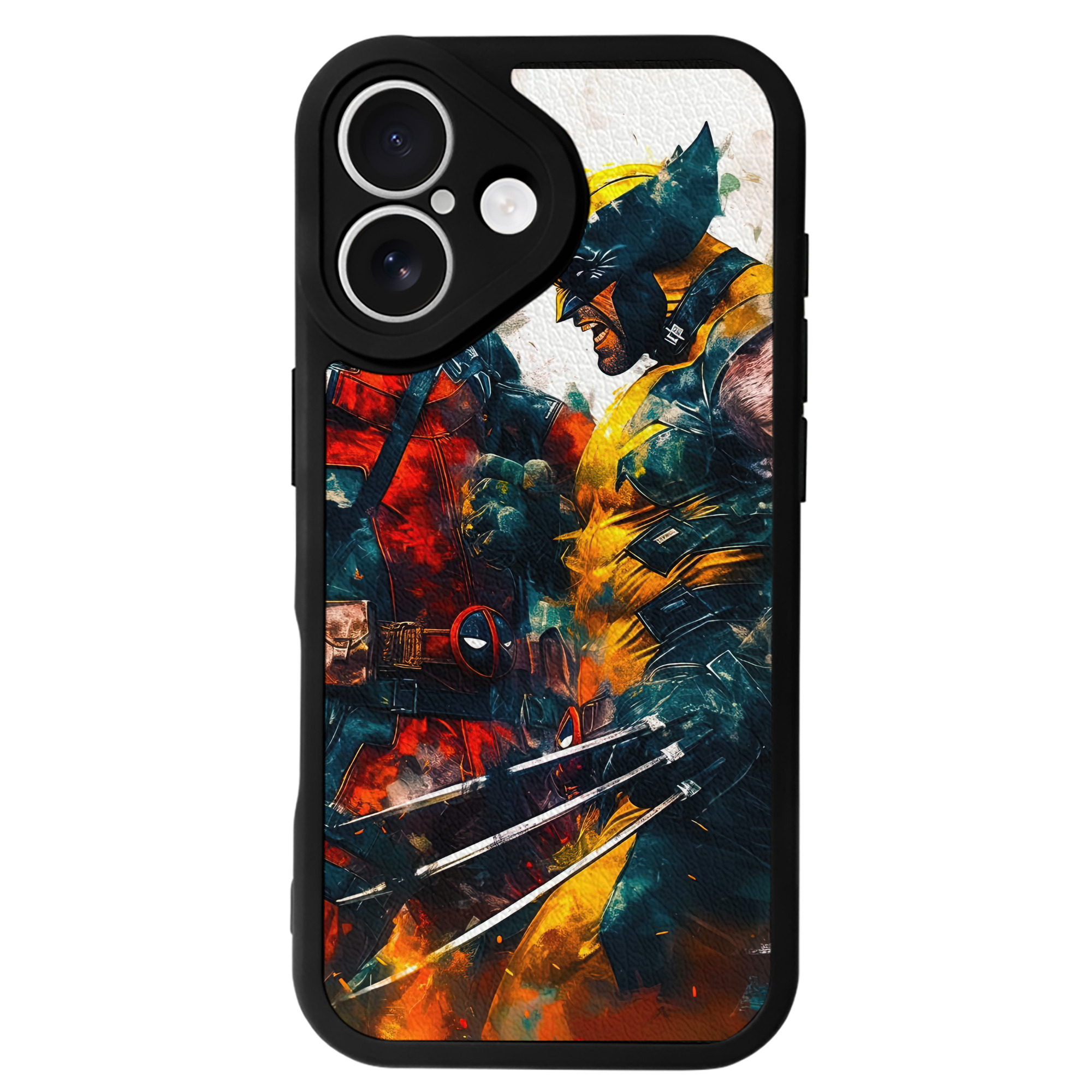 （画像用） Deadpool デッドプール 【iPhone 16シリーズ対応】シリコンスマホケース（レザー調） 材質：シリコン